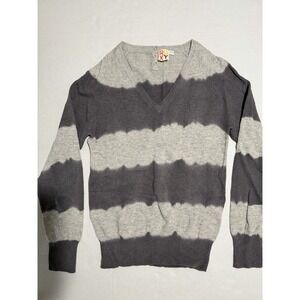 Y2K Roxy Sk8 Grey long sleeve v-neck Pullover Sweater Women's XL